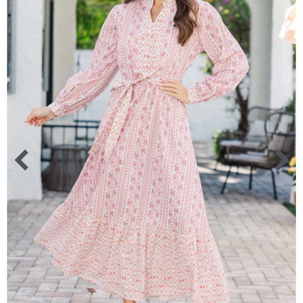 Shop The Mint -Came To Play Red Floral Maxi Dress -XL